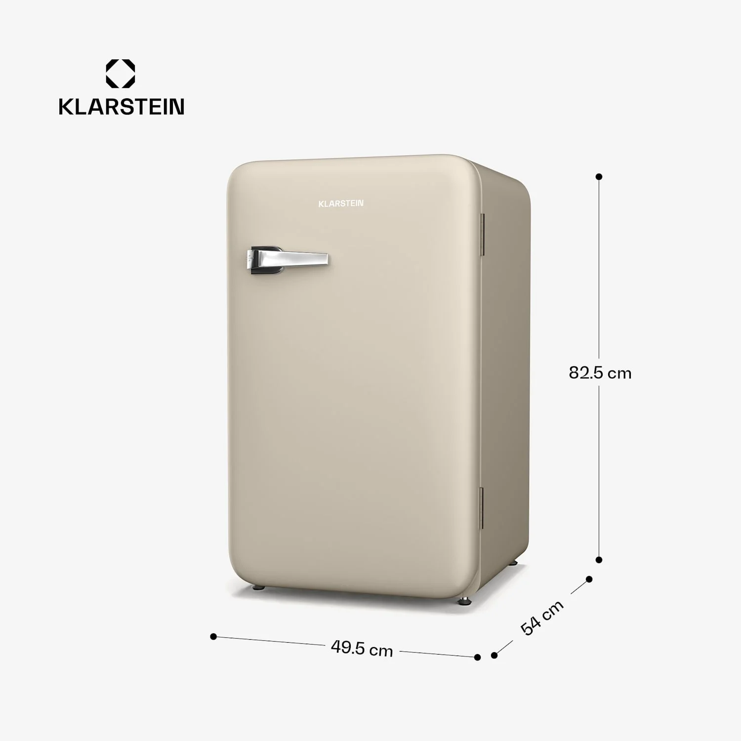 Audrey Retro Evo koelkast | Crème