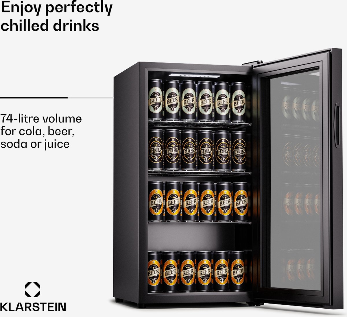 Beersafe 74 slim | Zwart